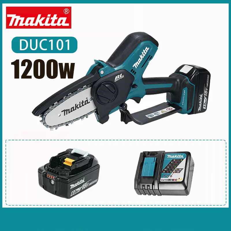 Makita 36v1200w újratölthető mini kézi fűrész + akkumulátor + gyorstöltő