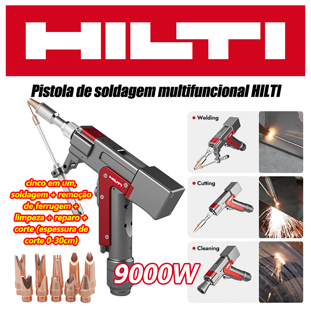 Pistola de soldagem a laser multifuncional de 6000 W (soldagem de ouro/prata/cobre/ferro/alumínio/aço inoxidável), três em um, soldagem + remoção de ferrugem + corte (espessura de corte 0-10cm)